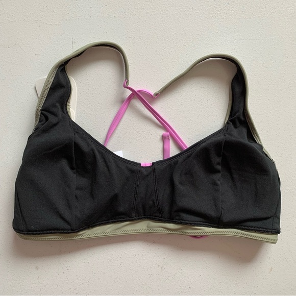 Prana Large Bikini Set Color Block Tulum Top + Black Summer Wave Bottom NWT - Picture 6 of 15